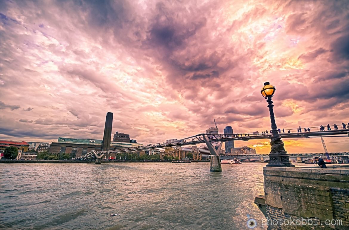 Millennium bridge London : Photo de la Tamise vue du Millenium bridge de Londres