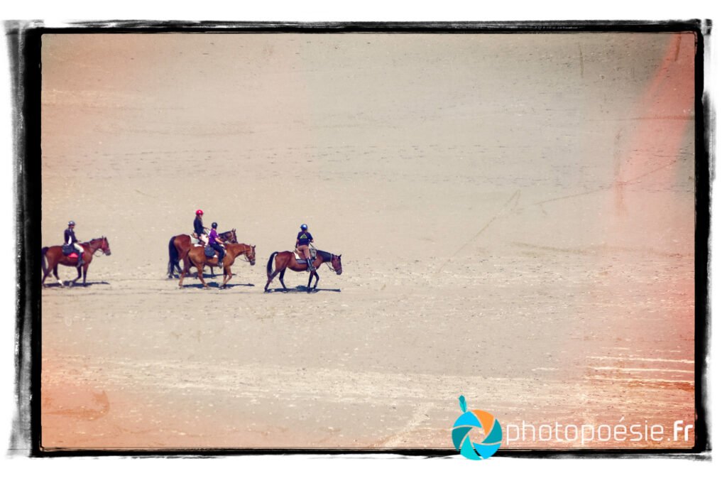Photopoésie Mont Saint Michel Balade à Cheval